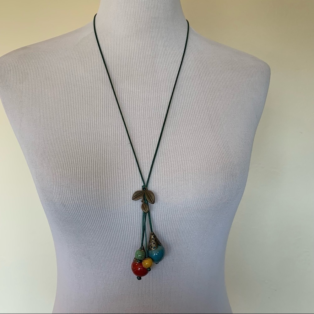 Bohemian ceramic necklace
